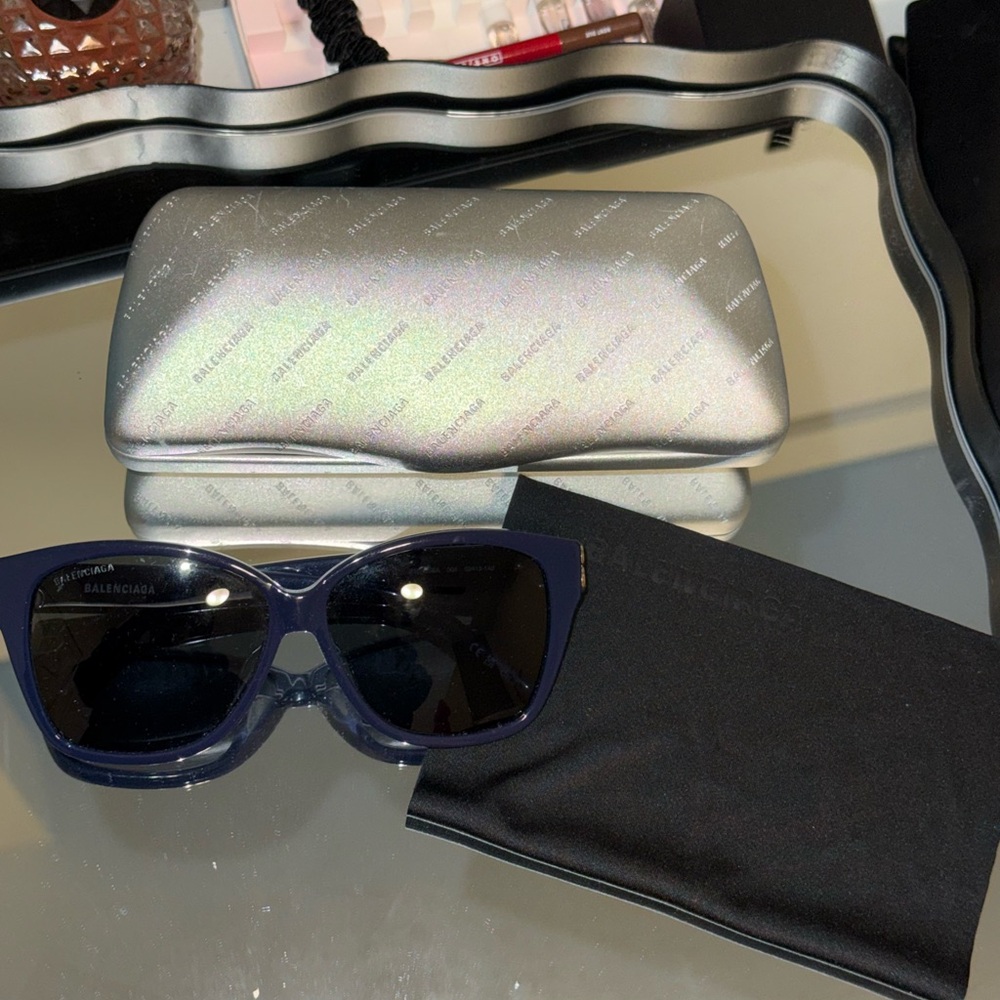 Balenciaga Navy Blue Sunglasses